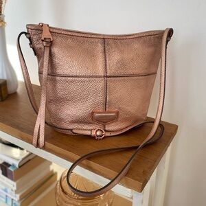 Aimee Kestenberg rose gold leather purse